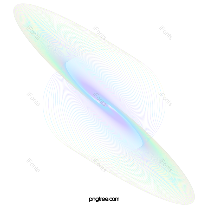 线条图片,彩虹色元素,波纹PNG,渐变免抠素材
